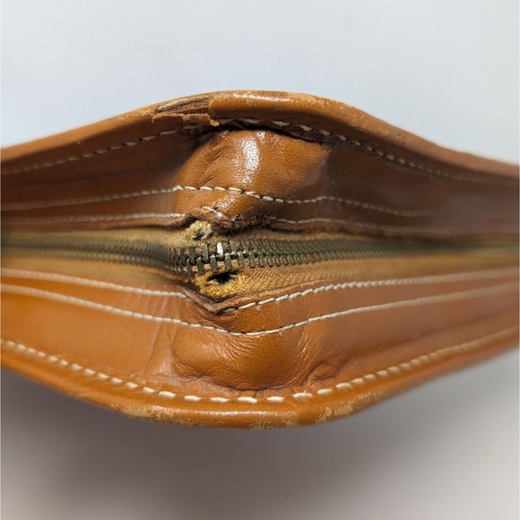 Vintage Hugo Bosca Built Cowhide Zip Briefcase Attaché Case Brown Leather 16x11 - Picture 16 of 16